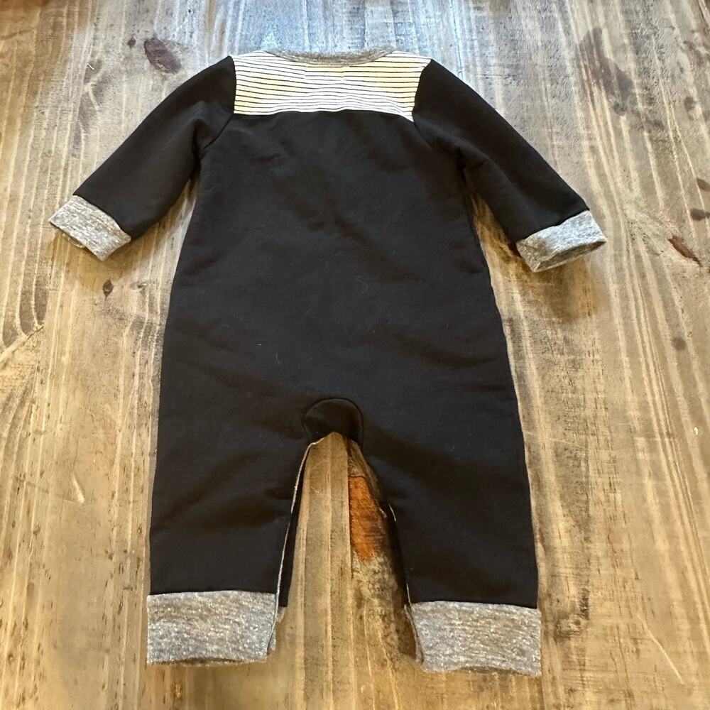 Miki Miette Bailey Long Sleeve Striped Pocket Romper Miki Miette sz 3m - Picture 5 of 7